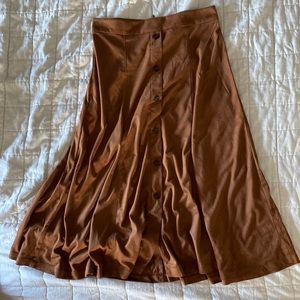 Banana Republic Factory faux suede midi skirt